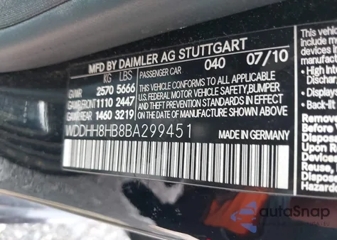 2011 Mercedes-Benz E 350 4Matic from USA, damaged, VIN WDDHH8HB8BA299451
